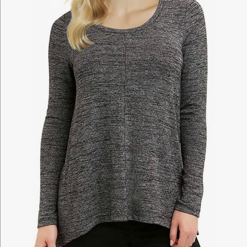 Jones New York Top Long Sleeve Knit Black Size S